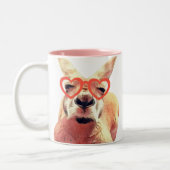 Niedliche Kangaroo Liebe Zweifarbige Tasse (Links)