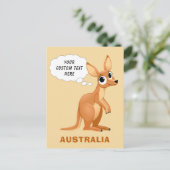 Niedliche Kangaroo-Postkarte Postkarte (Stehend Vorderseite)