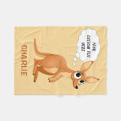 Niedliche Känguru-Name- u. -text-Fleecedecken Fleecedecke (Vorderseite (Horizontal))