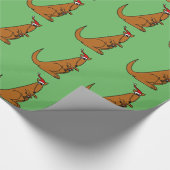 Niedliche Känguru-Weihnachtskunst Geschenkpapier (Ecke)