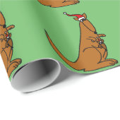 Niedliche Känguru-Weihnachtskunst Geschenkpapier (Rolleneckpunkt)