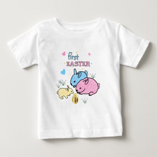 Niedliche Kaninchen Baby T-shirt (Vorderseite)