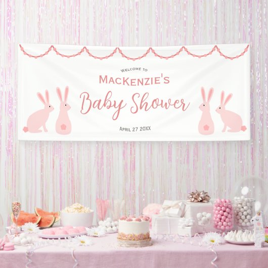 Niedliche Kaninchen-Babydusche Banner (Party)