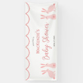 Niedliche Kaninchen-Babydusche Banner (Vertikal)