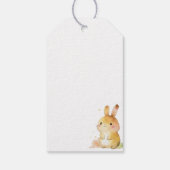 Niedliche Kaninchen Babydusche Danke Geschenkanhänger (Rückseite)