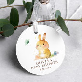 Niedliche Kaninchen-Babydusche Geschenkanhänger