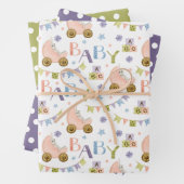 Niedliche Kaninchen-Babydusche Geschenkpapier Set (Beispiel)