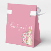 Niedliche Kaninchen-Babydusche Geschenkschachtel (Rückseite)