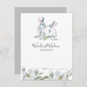 Niedliche Kaninchen Babyduschenratgeber Karten (Vorne/Hinten)