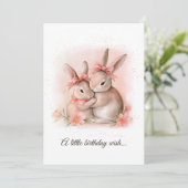 Niedliche Kaninchen Einladung (Stehend Vorderseite)