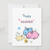 Niedliche Kaninchen Feiertagskarte (Vorderseite)