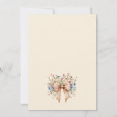 Niedliche Kaninchen-Frühlingsdusche Einladung (Rückseite)