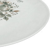 Niedliche Kaninchen im blumigen Winterkranz Schneidebrett (Ecke)