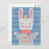 Niedliche Kaninchen-Kunst Postkarte (Vorne/Hinten)