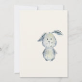 Niedliche Kaninchen-Neutral-Babydusche Einladung (Rückseite)