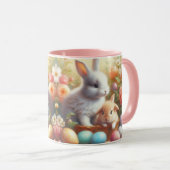 Niedliche Kaninchen Ostern Tasse (VorderseiteRechts)