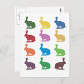 Niedliche Kaninchen Pop Kunstgeschenke Postkarte (Vorne/Hinten)