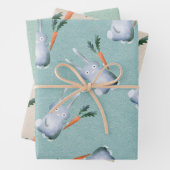 Niedliche Kaninchen Riesenkarottengeschlecht Neutr Geschenkpapier Set (Beispiel)