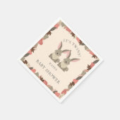 Niedliche Kaninchen Twins Woodland Animals Kinderd Serviette (Ecke)