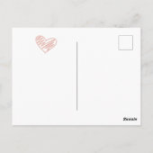 Niedliche Kaninchen Valentine Postkarte (Rückseite)