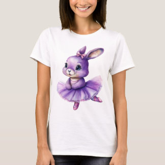 Niedliche Kaninchenballerina tanzend Ballett T-Shirt