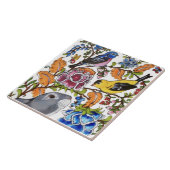 Niedliche Kaninchenblütenblüte Fliese (Seite)