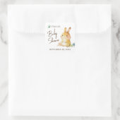 Niedliche Kaninchendusche Personalisiert Quadratischer Aufkleber (Tasche)