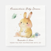 Niedliche Kaninchendusche Serviette (Vorderseite)