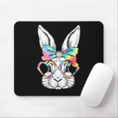 Niedliche Kaninchenfront Gefärbte Krawatte Gles Gi Mousepad (Mit Mouse)