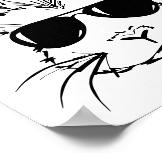 Niedliche Kaninchenfront Gefärbte Krawatte Gles Gi Poster (Ecke)