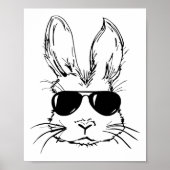 Niedliche Kaninchenfront Gefärbte Krawatte Gles Gi Poster (Vorne)