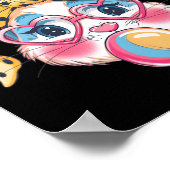 Niedliche Kaninchenfront Gefärbte Krawatte Gles Gi Poster (Ecke)