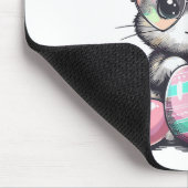 Niedliche Kaninchenfront Gefärbte Krawatte Gletsch Mousepad (Ecke)