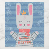 Niedliche Kaninchenkunst Weinetikett (Einzelnes Label)