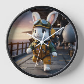 Niedliche Kaninchenlaufuhr Uhr (Vorderseite)