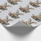 Niedliche Kaninchenlesekinder Geschenkpapier (Ecke)