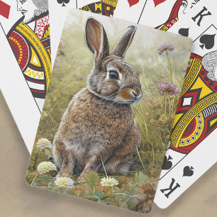 Niedliche Kaninchenmalerei Spielkarten