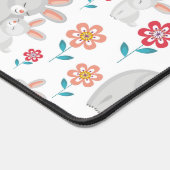 Niedliche Kaninchenmutter und Hase, Muster der Blu Schreibtischunterlage (Ecke)