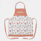 Niedliche Kaninchenmutter und Hasen-Blume Schürze (Vorderseite)