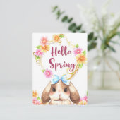 Niedliche Kaninchenpostkarte Postkarte (Stehend Vorderseite)