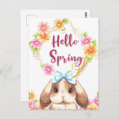 Niedliche Kaninchenpostkarte Postkarte (Vorne/Hinten)
