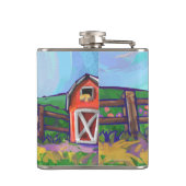 Niedliche Kaninchentierparade Flachmann (Rückseite)