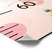 Niedliche Kaninchenwachstumsdiagramme Poster (Ecke)