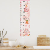 Niedliche Kaninchenwachstumsdiagramme Poster (Küche)