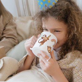 Niedliche Karikaturenfarben des Affen Boho Kaffeetasse