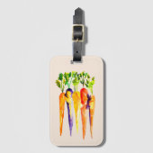 Niedliche Karotten Aquarellkunst Gepäckanhänger (Vorderseite Vertikal)