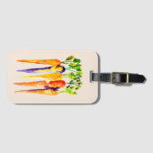 Niedliche Karotten Aquarellkunst Gepäckanhänger (Vorderseite (Horizontal))