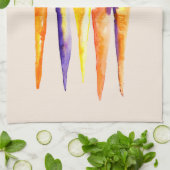 Niedliche Karotten Aquarellkunst Geschirrtuch (Gefaltet)