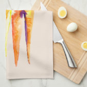 Niedliche Karotten Aquarellkunst Geschirrtuch (Viertel Falte)