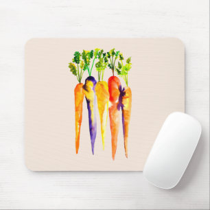 Niedliche Karotten Aquarellkunst Mousepad